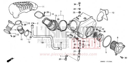 LUFTFILTER (1) XL600VK de 1989